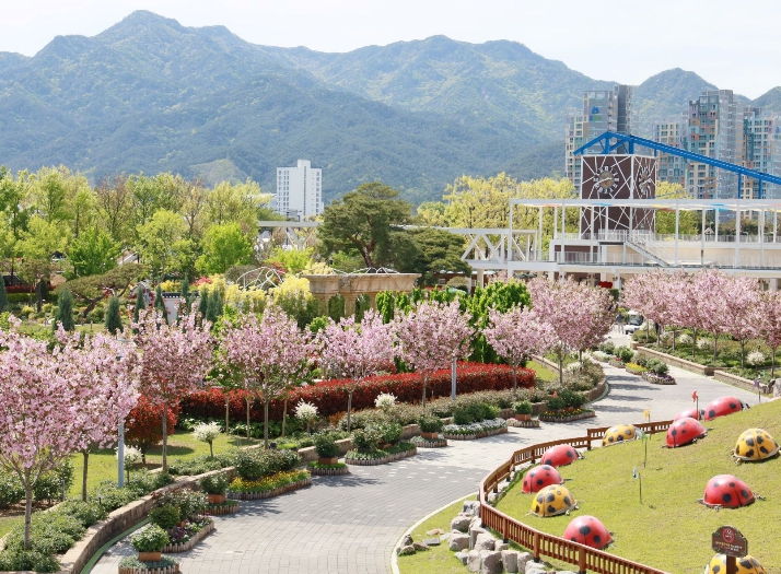 곡성 섬진강기차마을 겹벚꽃