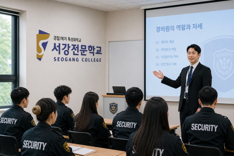 서강전문학교, 일반경비원 신임교육과 경비지도사 국가자격 과정 동시 운영