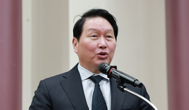 국회에서 AI 관련 강연하는 최태원 대한상의 회장(사진=연합뉴스)