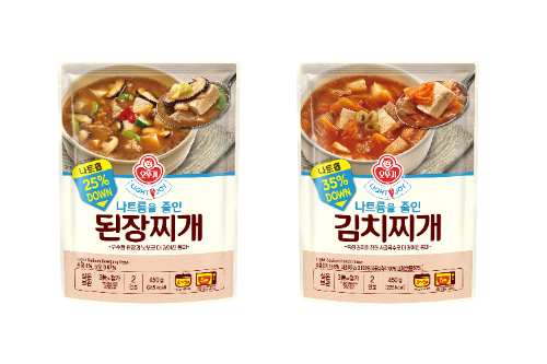 오뚜기, 나트륨 최대 35% 줄인 된장찌개·김치찌개 선보여
