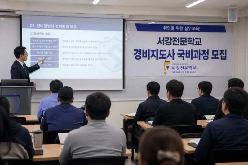 서강전문학교, 경비지도사 취득 국비과정 운영…기본교육·보수교육·일차면제 양성교육까지 연계