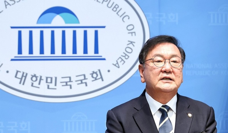 국회의장 선거 출마 기자회견 하는 김태년 의원(사진=연합뉴스)