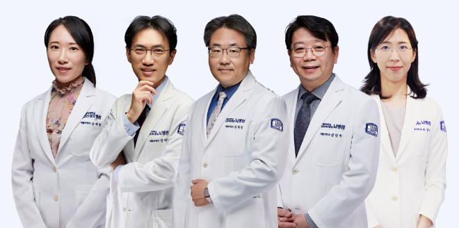 (왼쪽부터) 김재원, 장대현, 김재민, 김민욱, 최영아 가톨릭대 인천성모병원 재활의학과 교수. 사진=인천성모병원