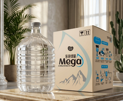 동원F&B, 박스 포장 대용량 생수 ‘동원샘물 MEGA’ 13L 선보여