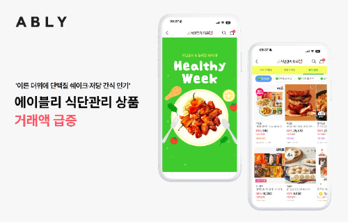 에이블리, 식단관리 상품 거래액 급증…저당간식 293%·다이어트간식 249% ↑