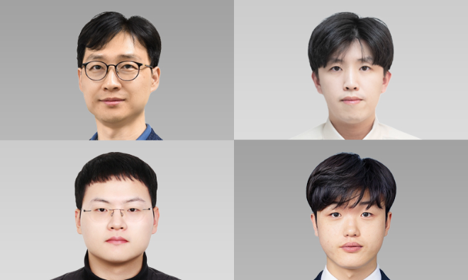 (좌측 상단부터 시계방향) 서강대학교 전자공학과 박형민 교수, 신의협 박사, 고재현 박사과정, 정우철 석사과정