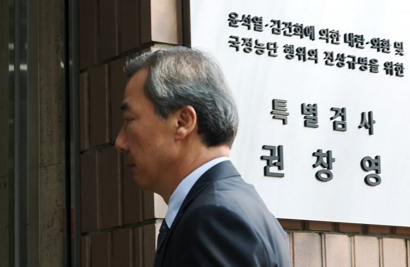 특검 출석하는 윤재순 전 대통령실 총무비서관(사진=연합뉴스)