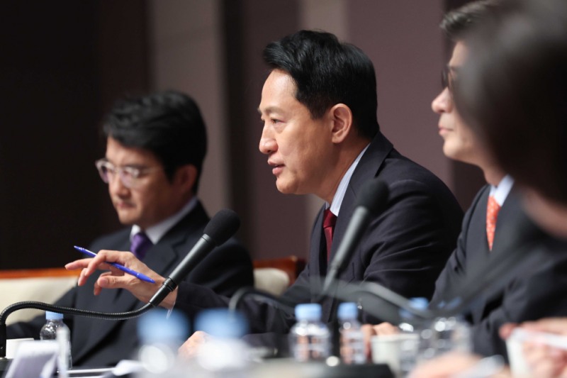 관훈토론회, 발언하는 오세훈(사진=연합뉴스)