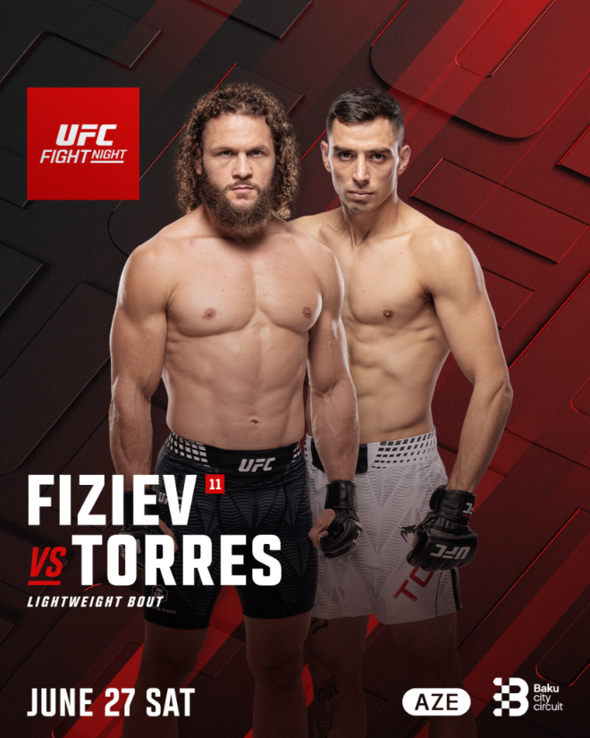 UFN 피지예프 vs 토레스 경기 포스터. (사진=UFC 한국 미디어 커뮤니케이션)
