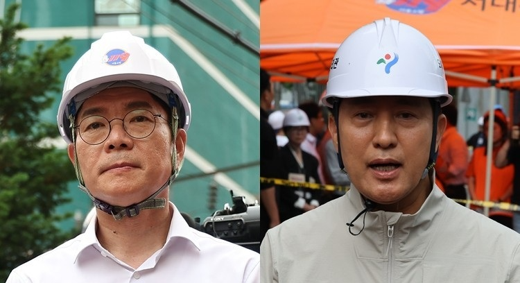 서소문 고가 붕괴사고 현장 찾은 서울시장 후보들(사진=연합뉴스)