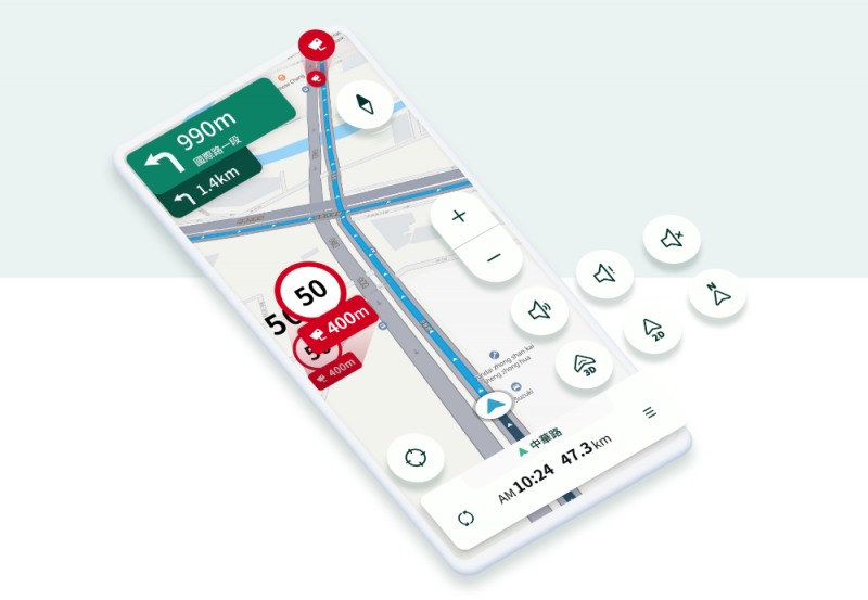 대만향 Navi SDK 구동 이미지.(사진=팅크웨어)