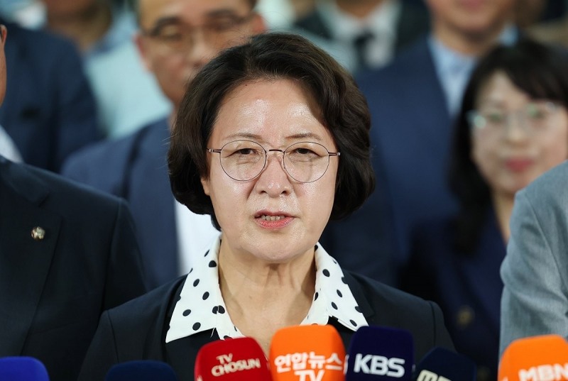 당선 소감 말하는 추미애 당선인(사진=연합뉴스)