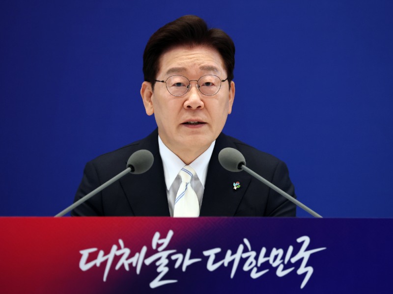 이재명 대통령, 1주년 기자회견 발언(사진=연합뉴스)
