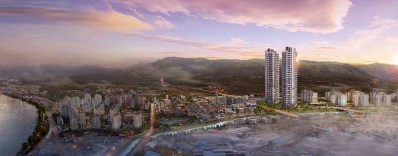 춘천 리버뷰 아이파크 조감도.(사진=IPARK현대산업개발)