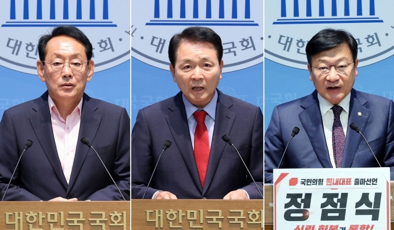 새 원내대표 후보 김도읍·성일종·정점식 3인(사진=연합뉴스)
