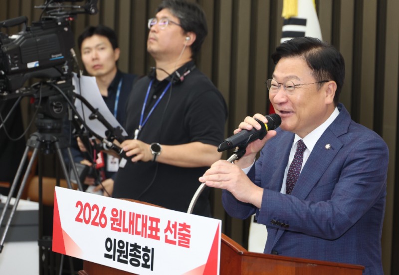 취임 소감 밝히는 정점식 신임 원내대표(사진=연합뉴스)