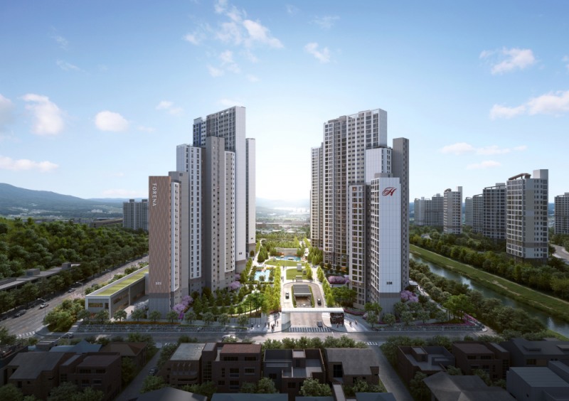 포레나힐스테이트 진주 투시도.(사진=한화 건설부문)