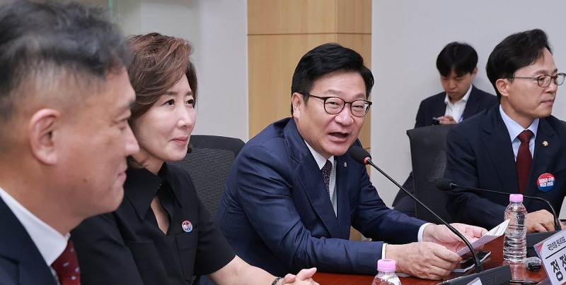 선관위 관련 정책토론회에서 인사말하는 국민의힘 정점식 원내대표(사진=연합뉴스)