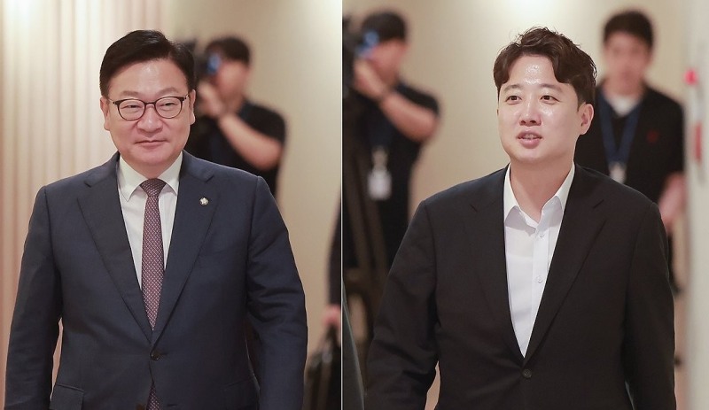 국민의힘 정점식 원내대표-개혁신당 이준석 대표(사진=연합뉴스)