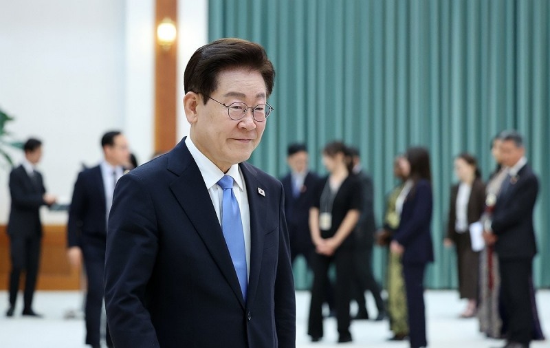신임장 제정식 참석한 이재명 대통령(사진=연합뉴스)
