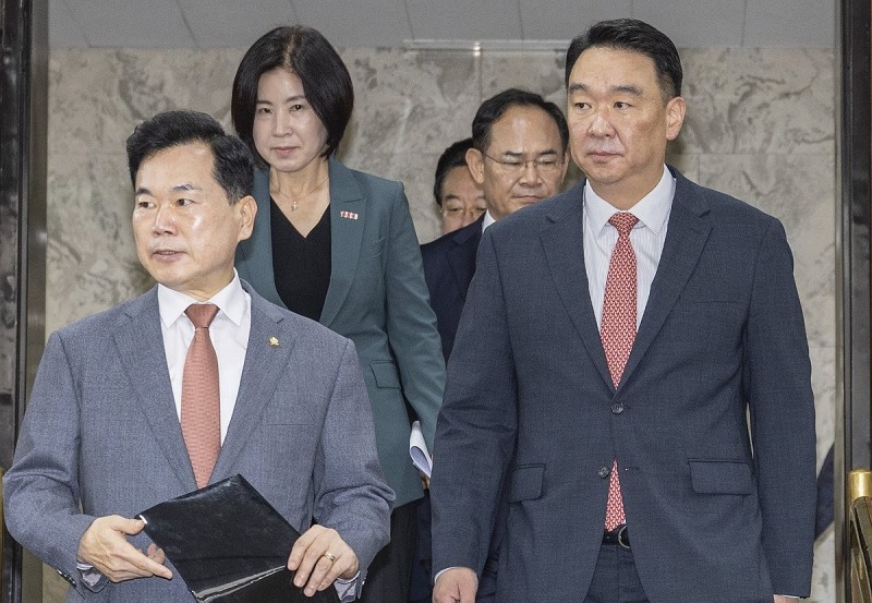 원내대표 빠진 국민의힘 원내대책회의 입장(사진=연합뉴스)