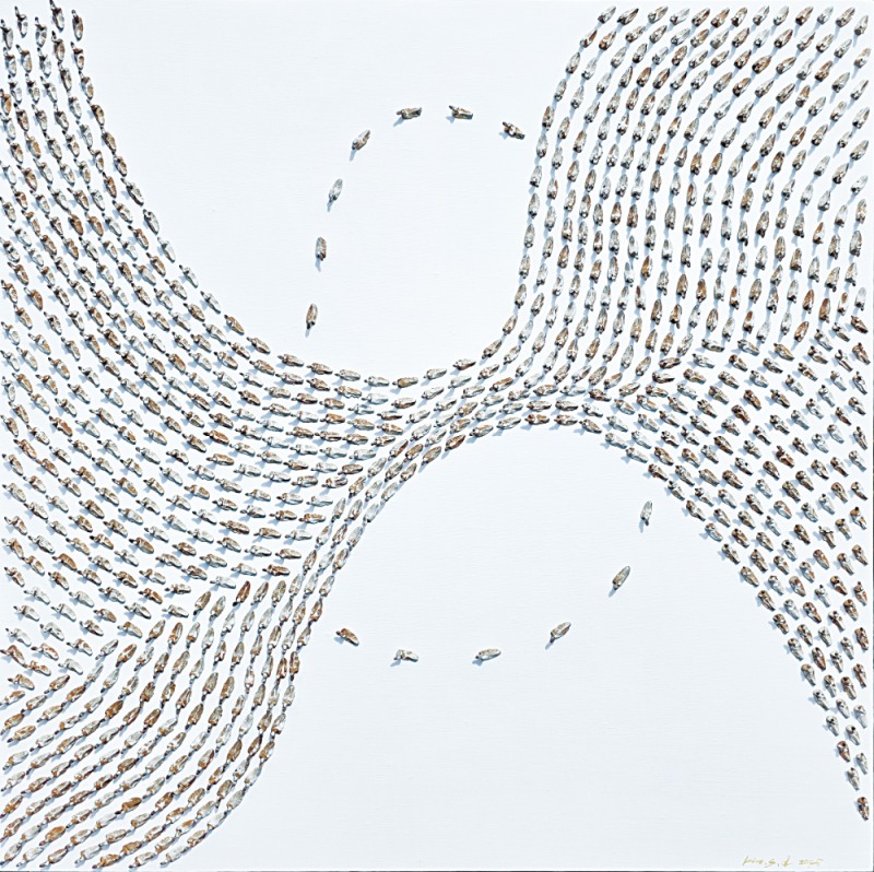 내면적 조우, 91X91cm(2550_s01), Ceramic on Canvas