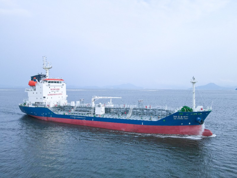 3990DWT급 SUS Chamical Tanker.(사진=SK오션플랜트)