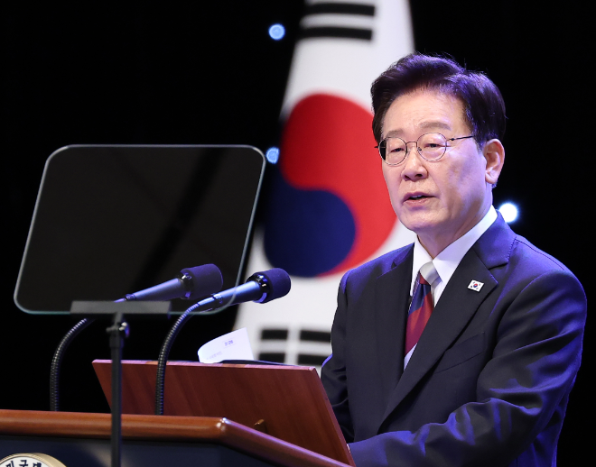 이재명 대통령, 광복절 경축사.(사진=연합뉴스)