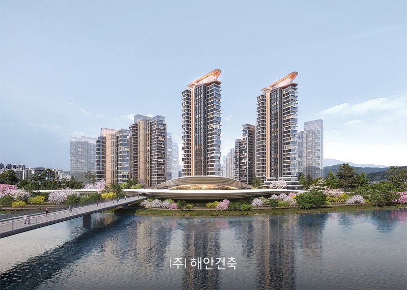 올림픽훼밀리타운 조감도.(사진=해안건축)