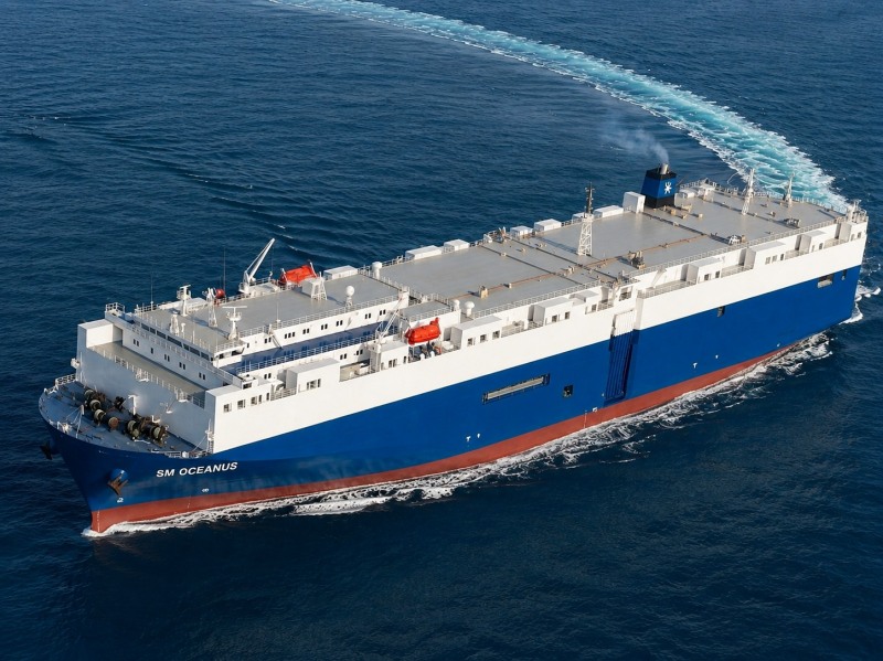 대한해운 자동차운반선 에스엠 오셔너스(SM OCEANUS)호.(사진=SM그룹)