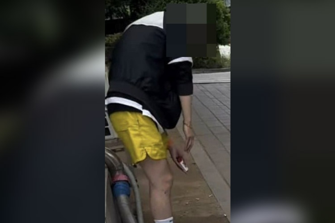 '수원 마약 의심 영상' 속 남성.(사진=인터넷 커뮤니티 캡처)
