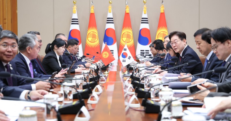 이재명 대통령, 한-키르기스 정상회담(사진=연합뉴스)