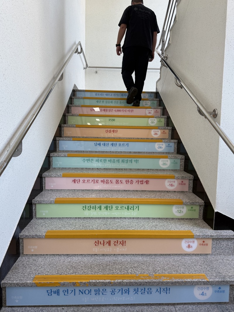 ▲함평군이 완성한 건강 계단.(사진=함평군 제공)
