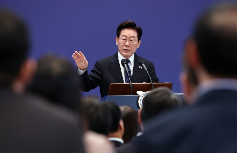 이재명 대통령, 기자회견 발언(사진=연합뉴스)