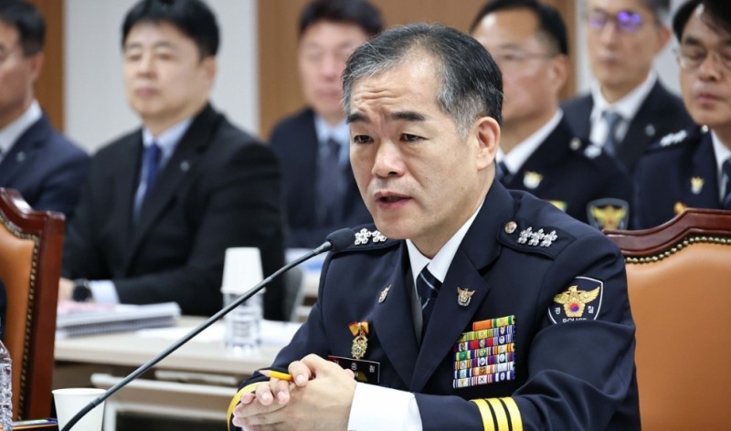 질의에 답하는 김종철 경찰청장 직무대행(사진=연합뉴스)