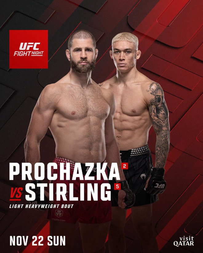 'UFC 파이트 나이트: 프로하스카 vs 스털링' 대회 포스터. (사진=UFC 한국 미디어 커뮤니케이션)