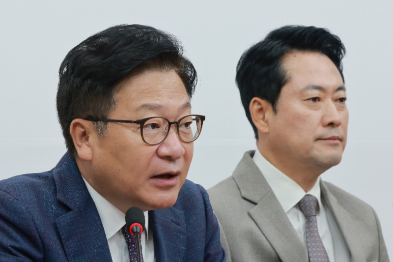국민의힘 국정감사 대책 회의, 발언하는 정점식 원내대표(사진=연합뉴스)