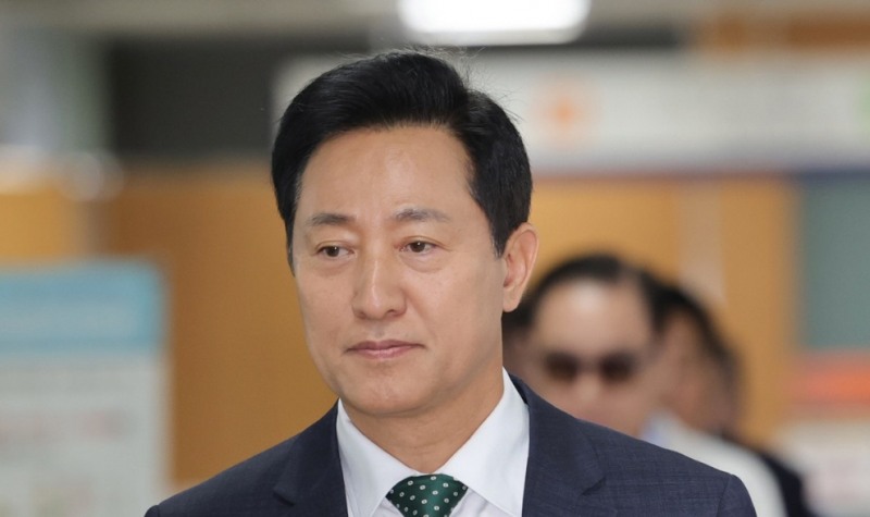 공판 출석하는 오세훈 서울시장(사진=연합뉴스)