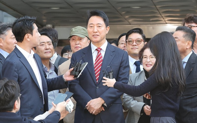 항소심 무죄, 입장 밝히는 오세훈 서울시장(사진=연합뉴스)