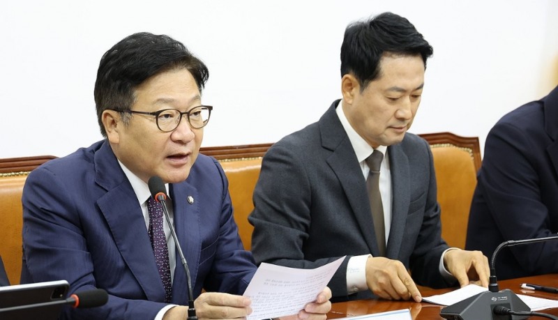 최고위원회의 발언하는 정점식 원내대표(사진=연합뉴스)