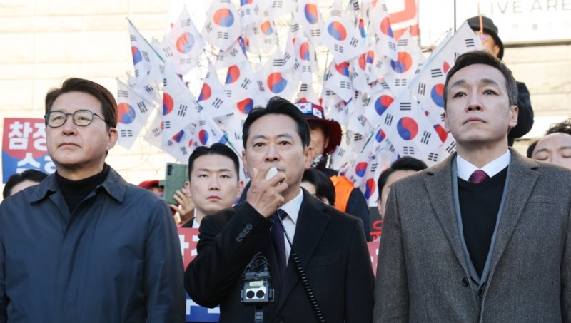 올림픽공원 투표용지 공개검증 관련 기자회견하는 장동혁 대표(사진=연합뉴스)