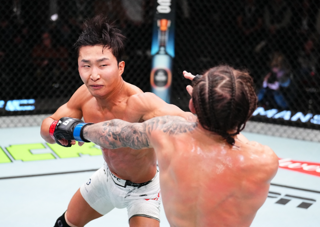 이정영 경기 모습.(사진=ufc코리아)