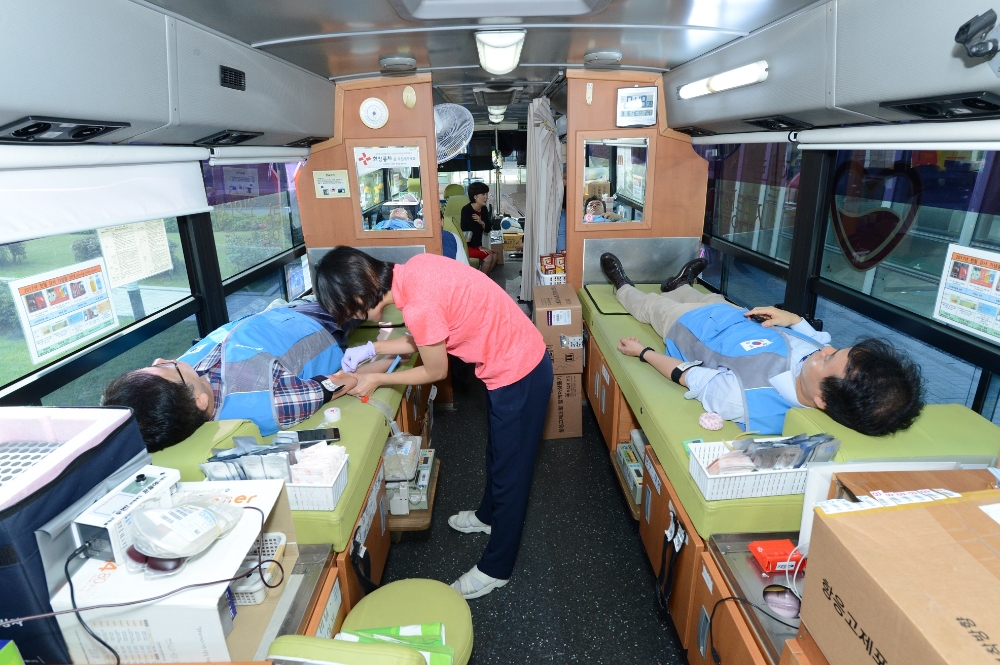 지난 19일 대구 본사에서 사랑의 헌혈 행사를 개최하고 있다. (사진=한국가스공사)