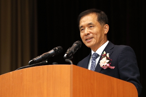 예금보험공사의 신임 위성백 사장이 취임사를 발표하고 있다. (사진=예금보험공사)