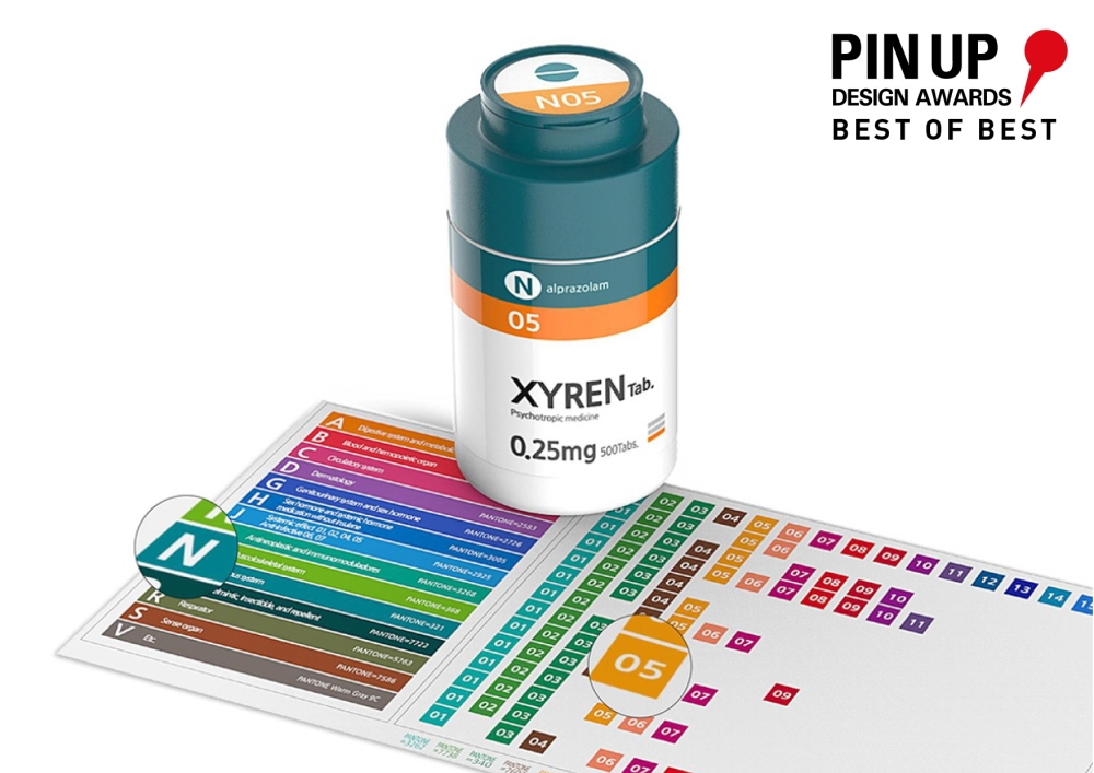 2018 핀업디자인어워즈에서 BEST OF BEST 상을 수상한 광동제약 ‘의약품 분류코드 패키지’ (사진=광동제약)