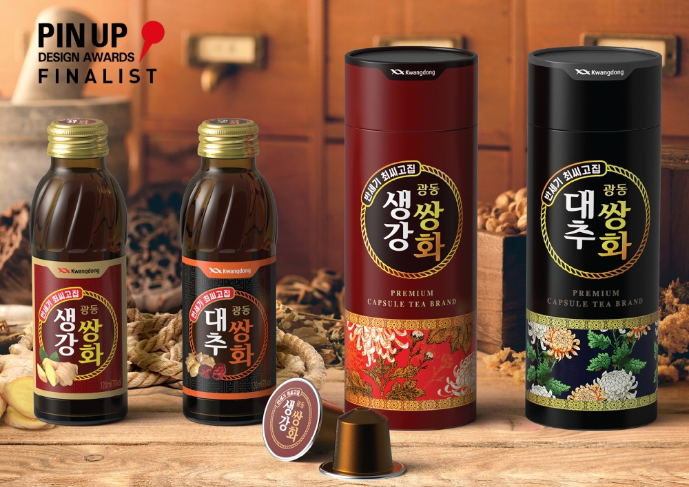 2018 핀업디자인어워즈에서 PIN UP BEST 100 상을 수상한 ‘쌍화 패키지’ (사진=광동제약)