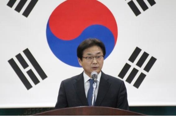 26일 열린 한국제약바이오협회 제74회 정기총회에서 원희목 회장이 개회사를 하고 있다. (사진=한국제약바이오협회)