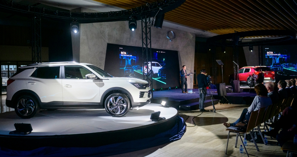 지난달 28일(현지시간) 벨기에 안트베르펜(Antwerpen) 퀸 엘리자베스 홀에서 열린 코란도 중부유럽 론칭 행사.(사진=쌍용자동차)