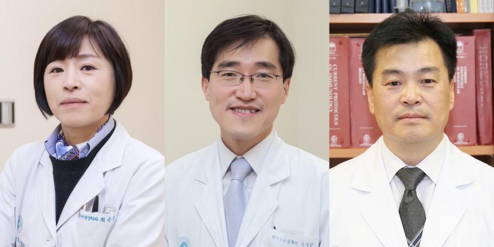 서울아산병원 방사선종양학과 좌측부터 최은경, 송시열, 융합의학과 정성윤 교수 (사진=서울아산병원)