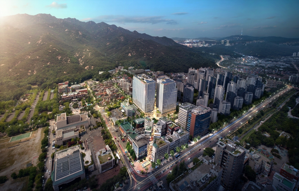 힐스테이트 과천 중앙 조감도.(사진=현대건설)